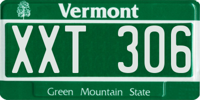 VT license plate XXT306