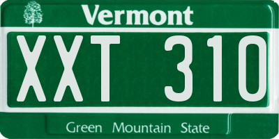 VT license plate XXT310