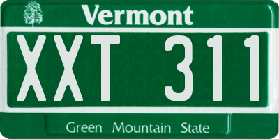 VT license plate XXT311