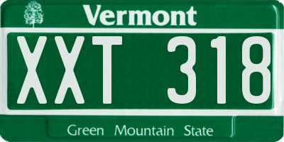 VT license plate XXT318