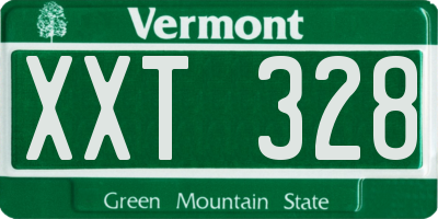 VT license plate XXT328