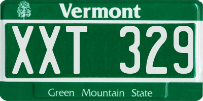 VT license plate XXT329