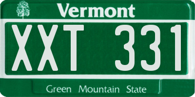 VT license plate XXT331