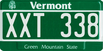 VT license plate XXT338
