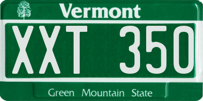 VT license plate XXT350