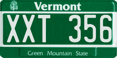 VT license plate XXT356