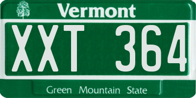 VT license plate XXT364