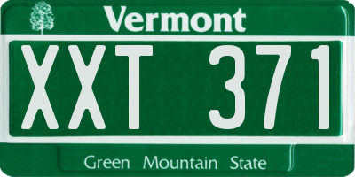 VT license plate XXT371