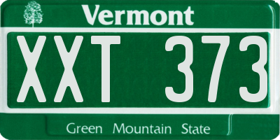 VT license plate XXT373
