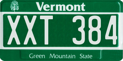 VT license plate XXT384