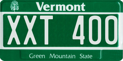 VT license plate XXT400