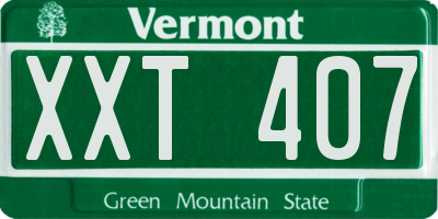 VT license plate XXT407