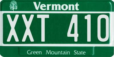 VT license plate XXT410