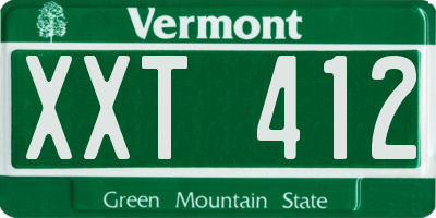 VT license plate XXT412