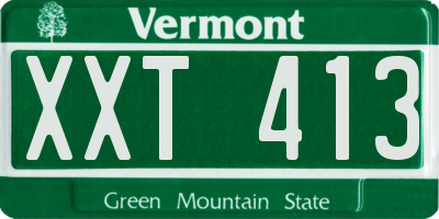 VT license plate XXT413