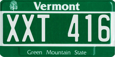 VT license plate XXT416