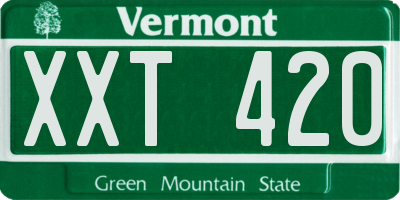 VT license plate XXT420