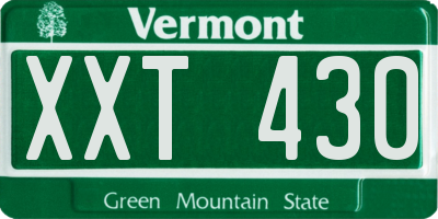 VT license plate XXT430