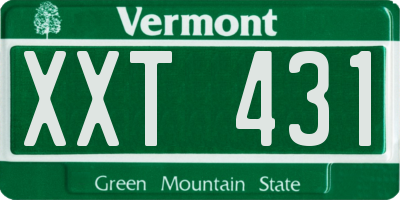 VT license plate XXT431