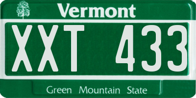 VT license plate XXT433