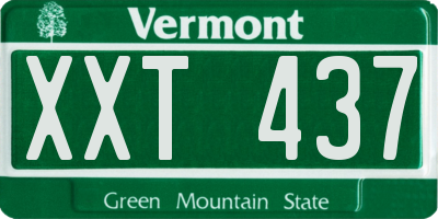 VT license plate XXT437