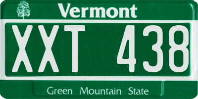VT license plate XXT438