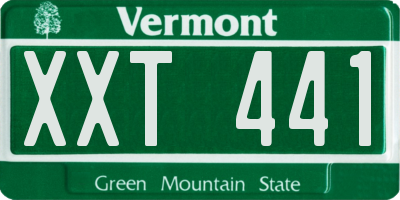 VT license plate XXT441