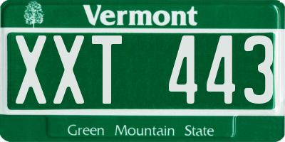VT license plate XXT443