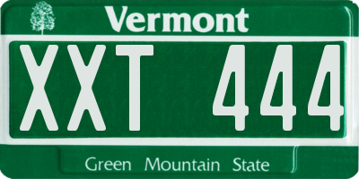 VT license plate XXT444