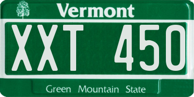 VT license plate XXT450