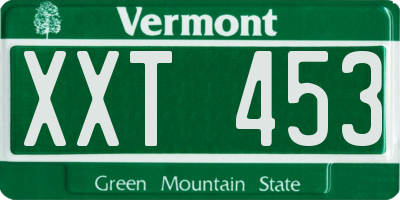 VT license plate XXT453