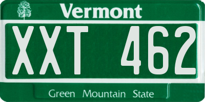VT license plate XXT462