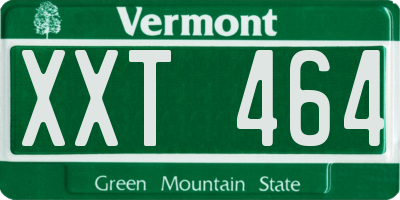 VT license plate XXT464