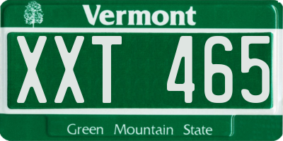 VT license plate XXT465