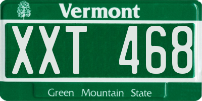 VT license plate XXT468