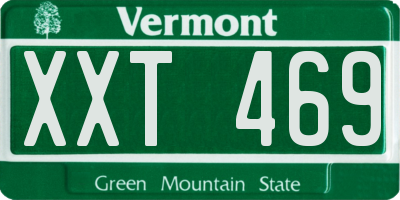 VT license plate XXT469