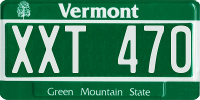 VT license plate XXT470