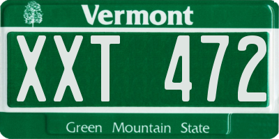 VT license plate XXT472