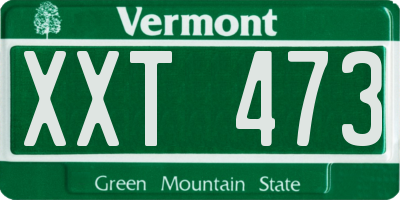 VT license plate XXT473