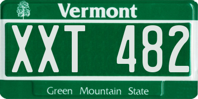 VT license plate XXT482