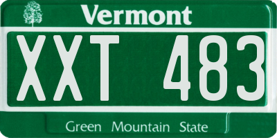 VT license plate XXT483