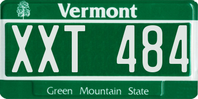 VT license plate XXT484