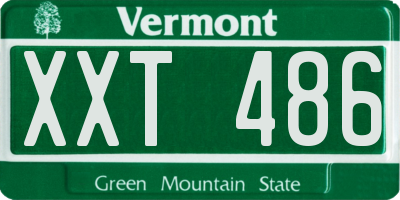 VT license plate XXT486