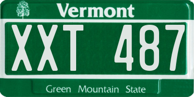 VT license plate XXT487