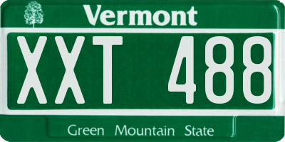 VT license plate XXT488