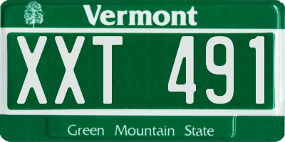 VT license plate XXT491