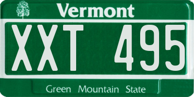 VT license plate XXT495