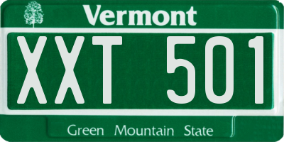VT license plate XXT501