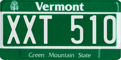 VT license plate XXT510