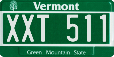 VT license plate XXT511